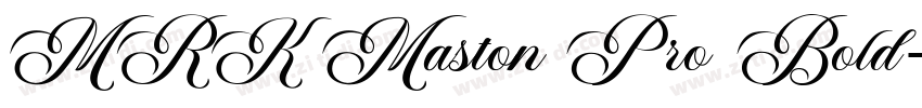 MRK Maston Pro Bold字体转换